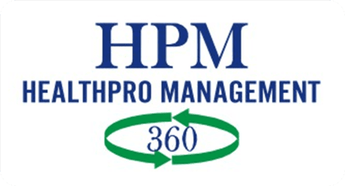 A logo of hpm 3 6 0, which is an organization that has been in the business for over 2 5 years.